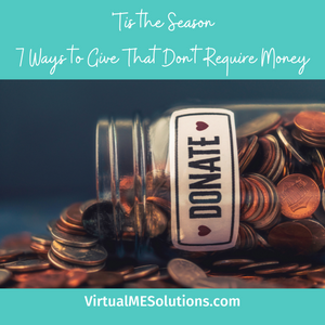 Tis the Season, 7 Ways to Give That Don't Require Money (image of a jar full of coins tipped on it's side, jar says Donate on it)