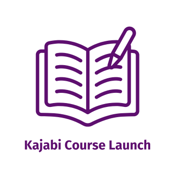 Image of Open Book with wording: Kajabi Course Launch