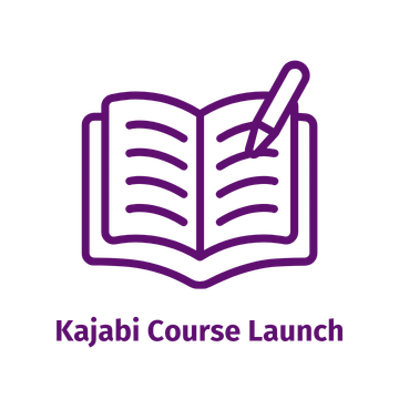 Image of Open Book with wording: Kajabi Course Launch